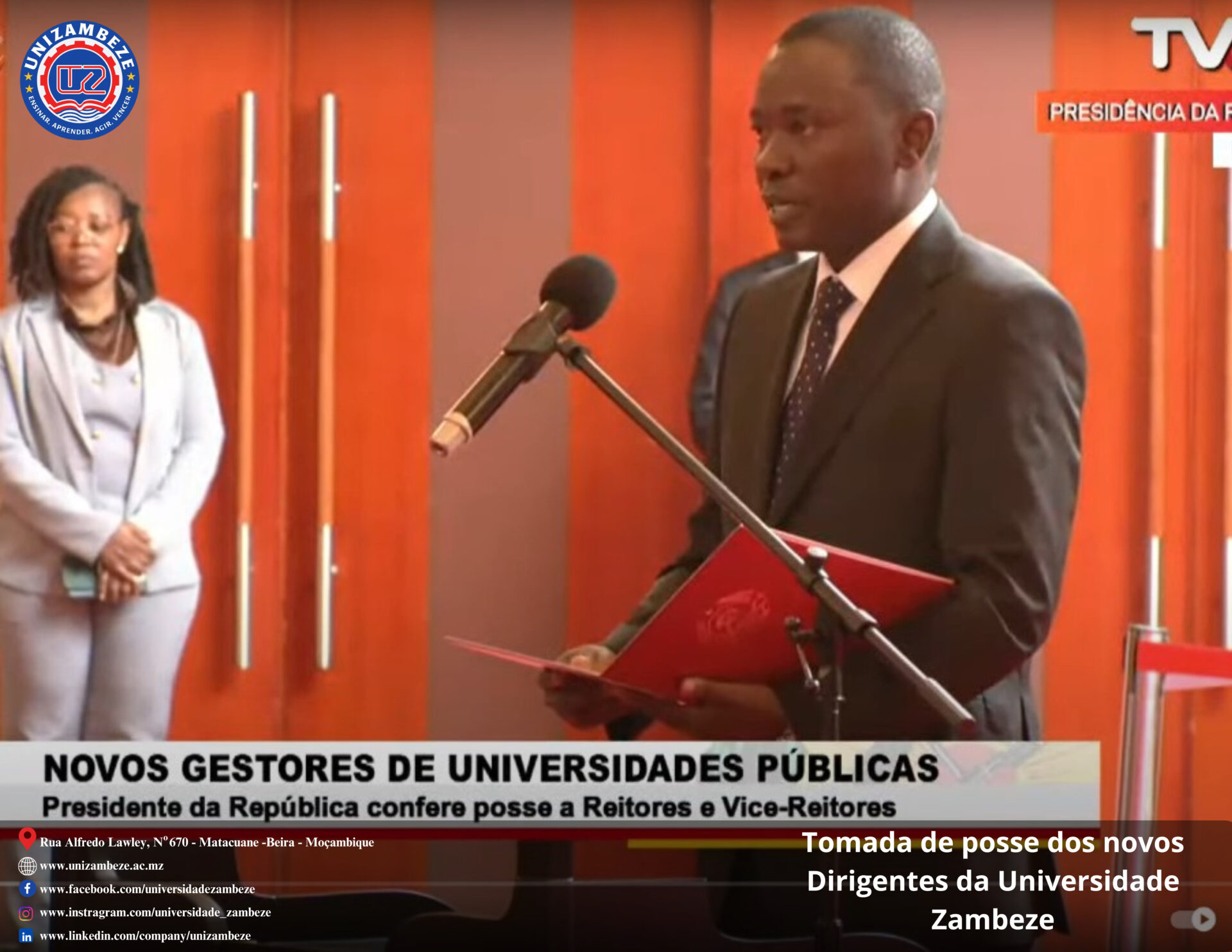 NOVOS DIRIGENTES DA UNIVERSIDADE ZAMBEZE